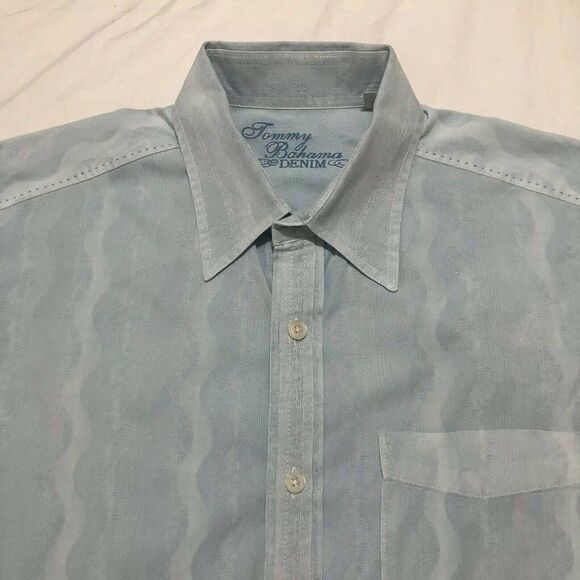 Tommy Bahama Denim Button Front L/S Shirt XL - Picture 2 of 8